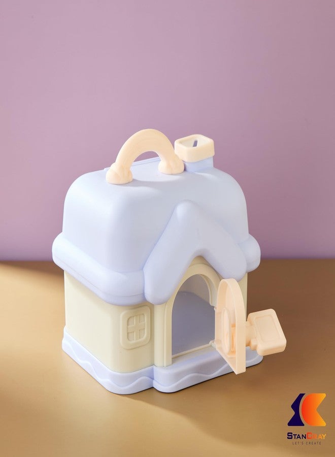 STANCRAY Cute Small Savings Bank Money Deposit and Withdrawal Piggy Bank with Key Holder House Piggy Bank for Girls and Boys Coin Bank with Handle, Lock and Key. (Model 4) - Image 5